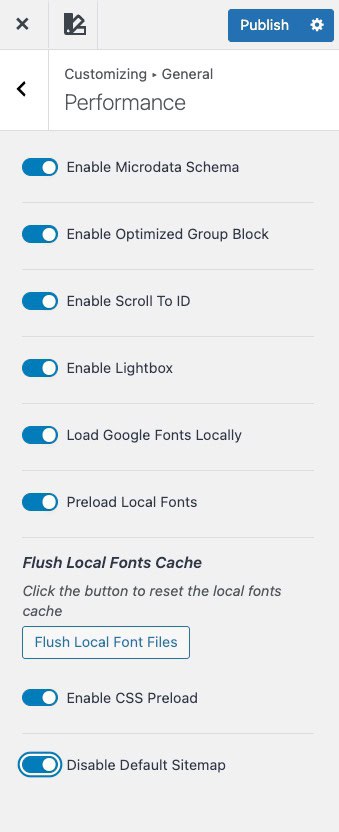 Performance Settings