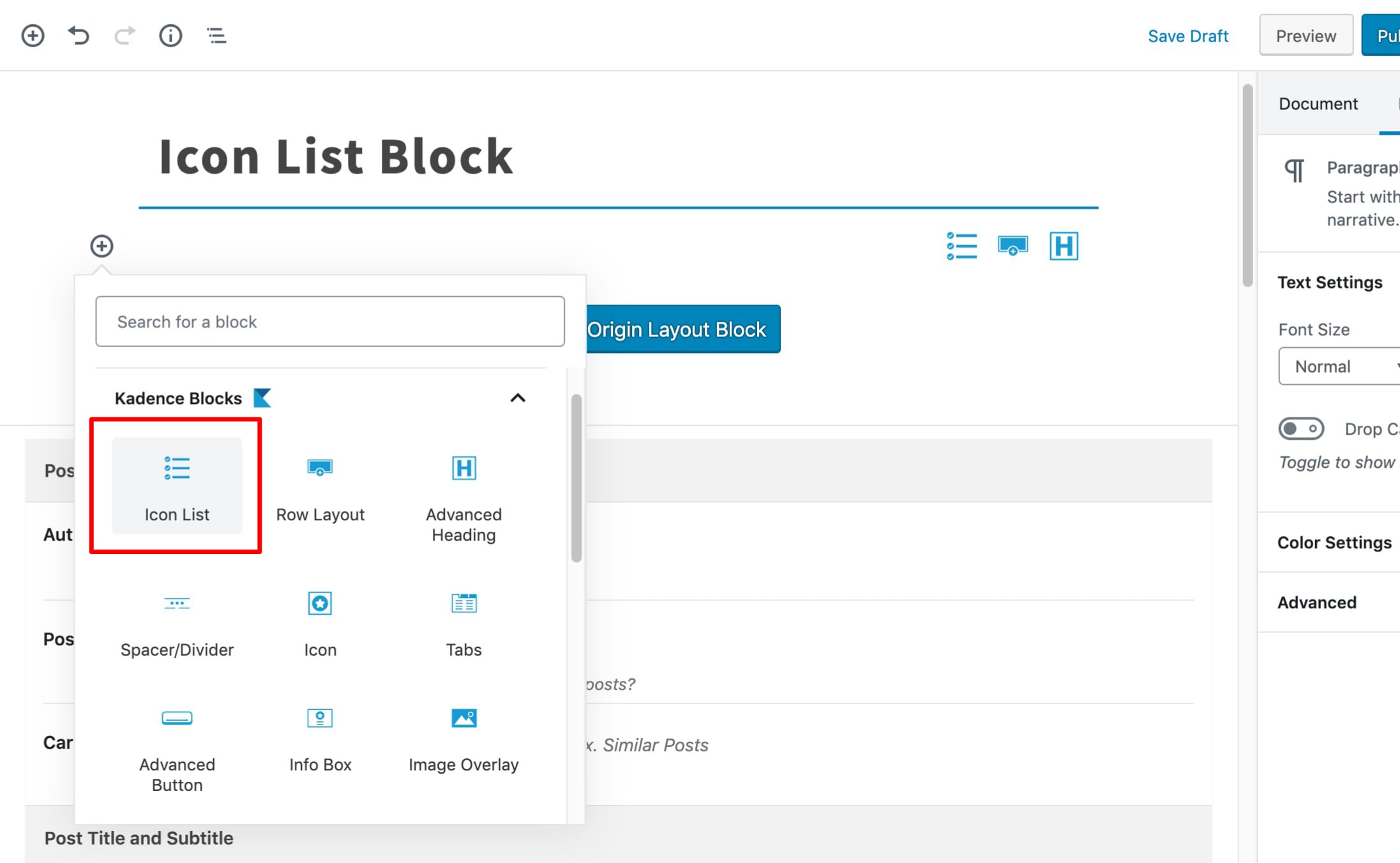 Select Icon List