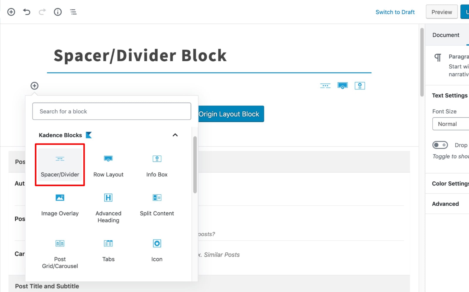 Posts Block - Kadence WP Documentation