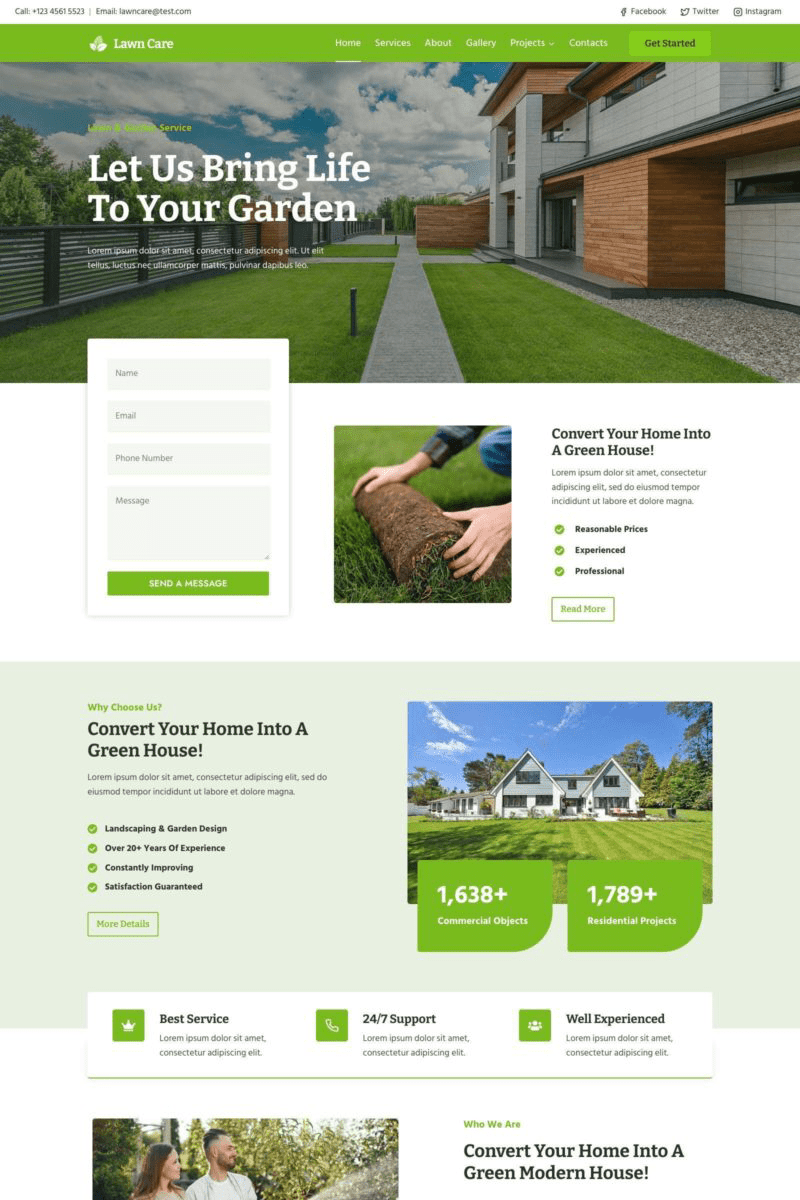 lawn care starter template