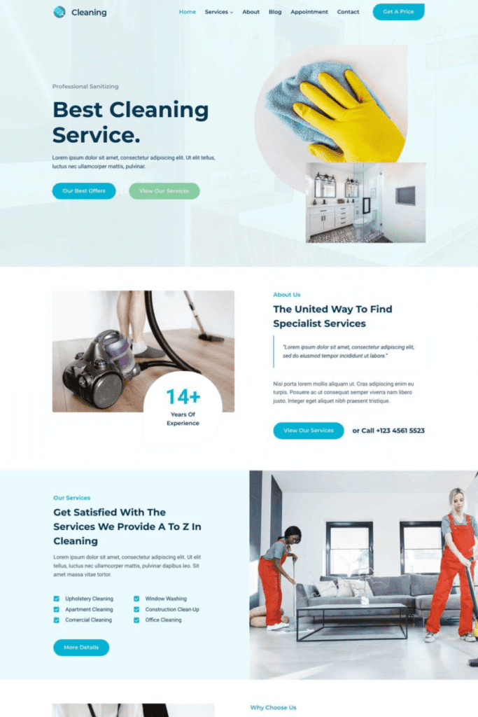 cleaning service starter template