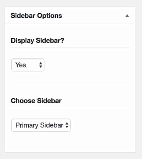 Post Sidebar Options
