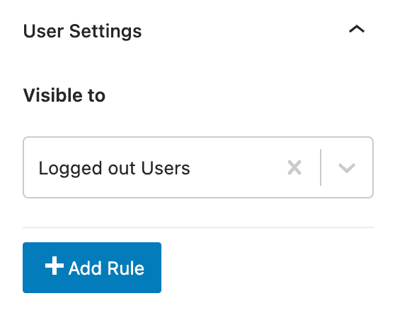 user settings