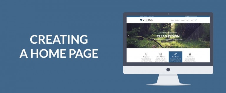 Creating a Home Page with Virtue Premium