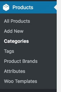 products categories