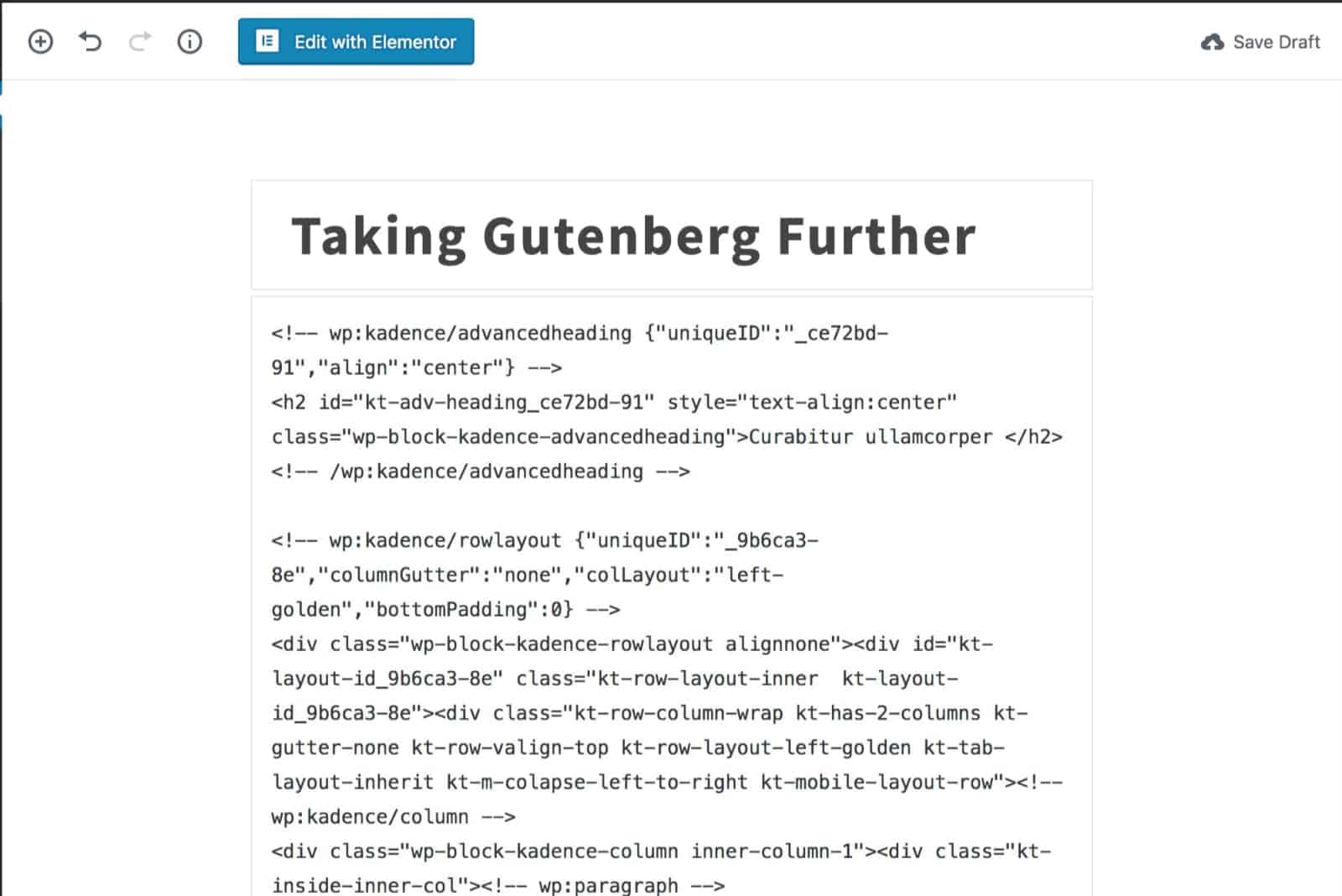 Gutenberg Code Editor