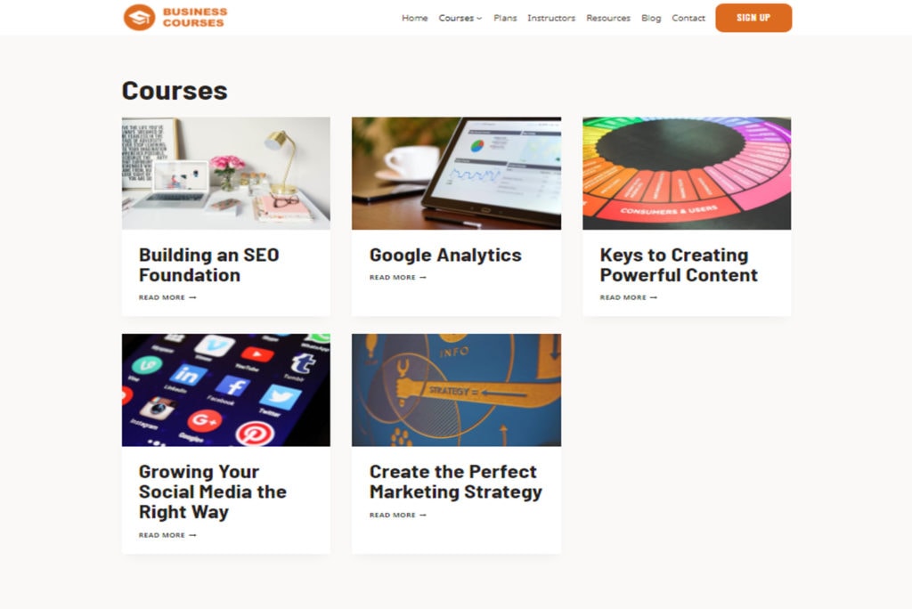 Starter Template Course Page