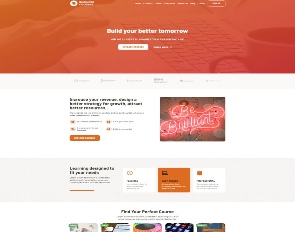 Kadence Starter Templates LearnDash Business Courses