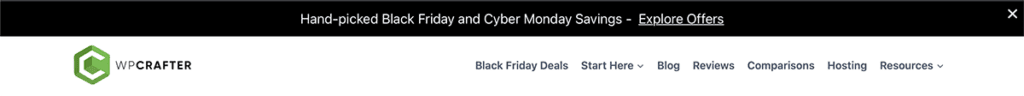 wpcrafter.com black friday deal banner