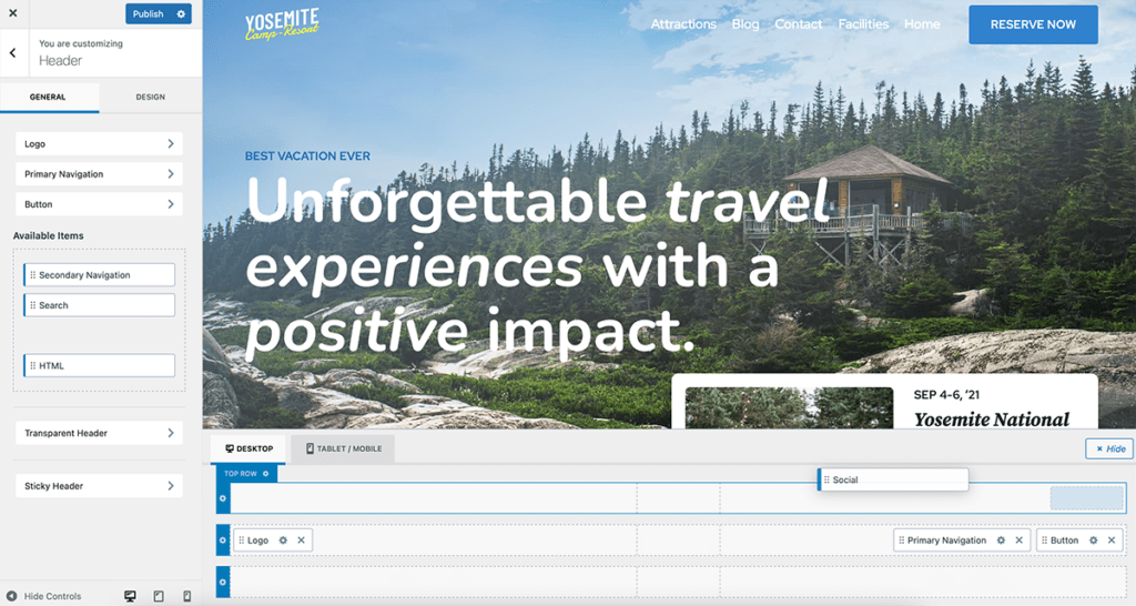 customizing yosemite template