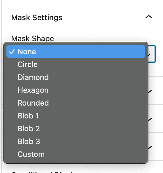 mask settings