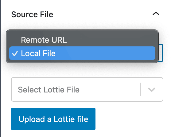 Choose Local file