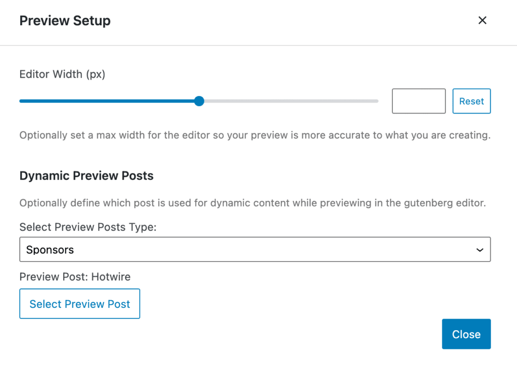sponsor single post preview