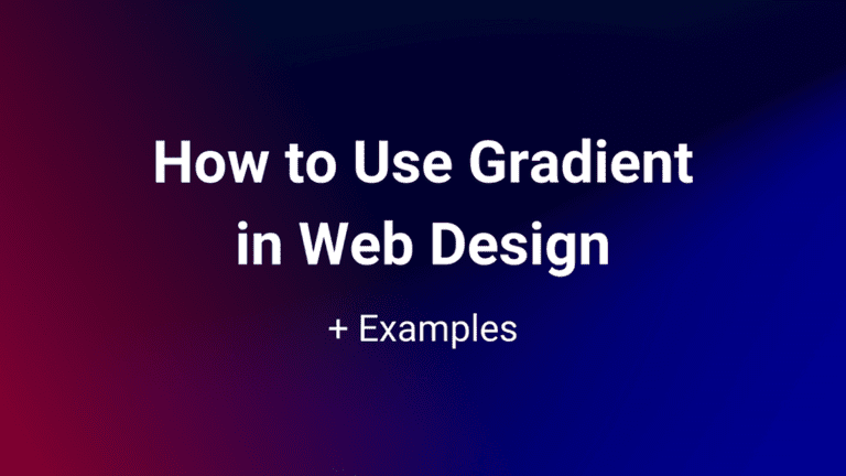 How to use gradient in web design
