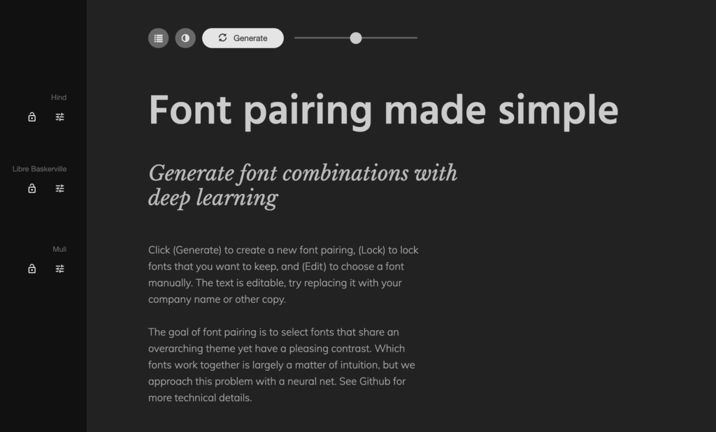 Fontjoy homepage 