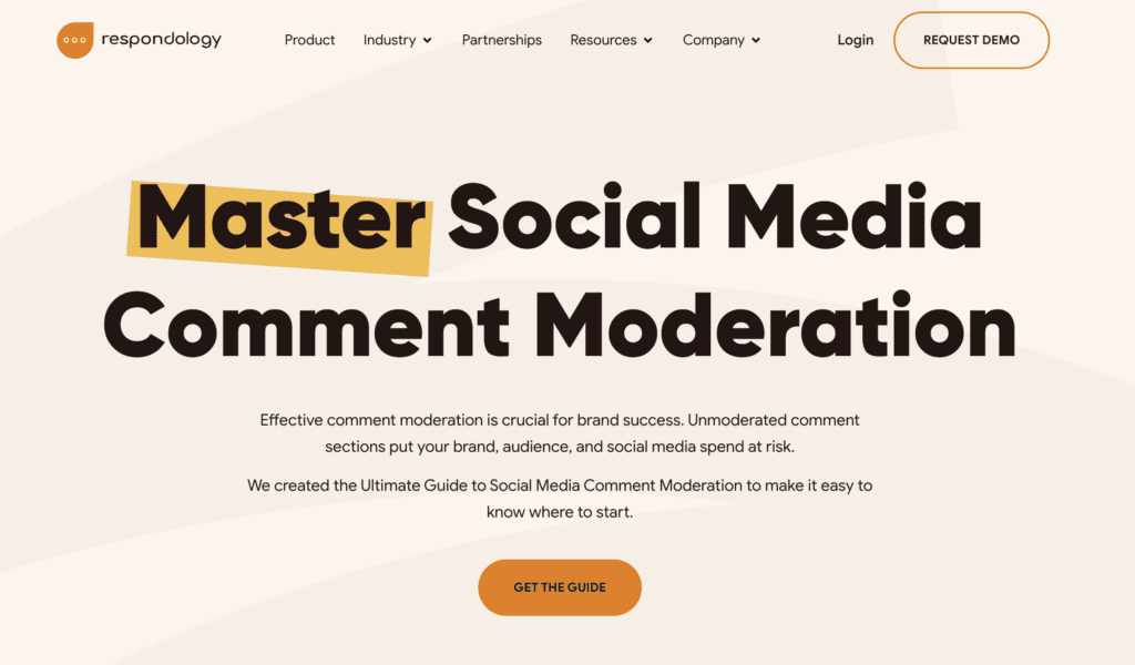 respondology social media guide landing page