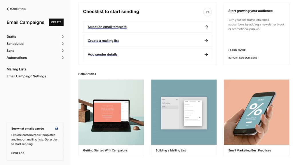 Squarespace email marketing
