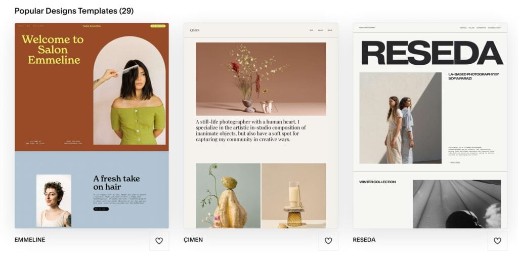 Squarespace templates