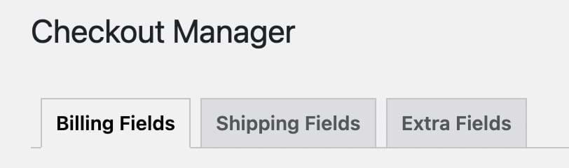 Checkout manager tabs