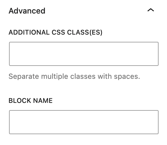 Advanced settings