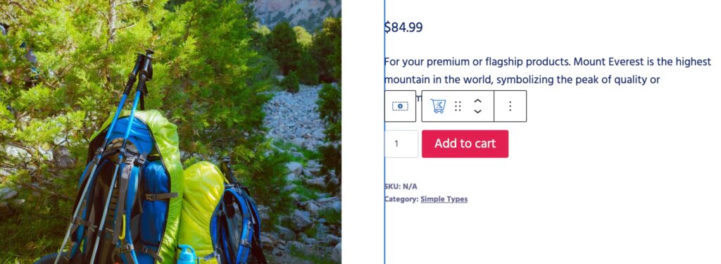 Drop the “Product: Add to Cart” widget to a page