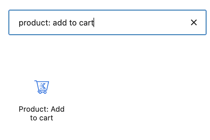 “Product: Add to cart” widget