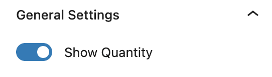 Show quantity