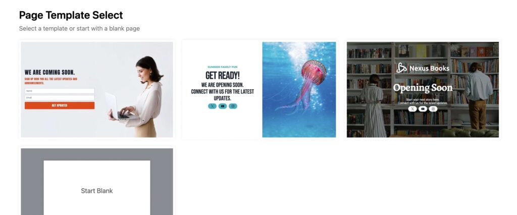 Coming soon templates
