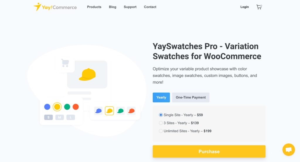 YaySwatches landing page