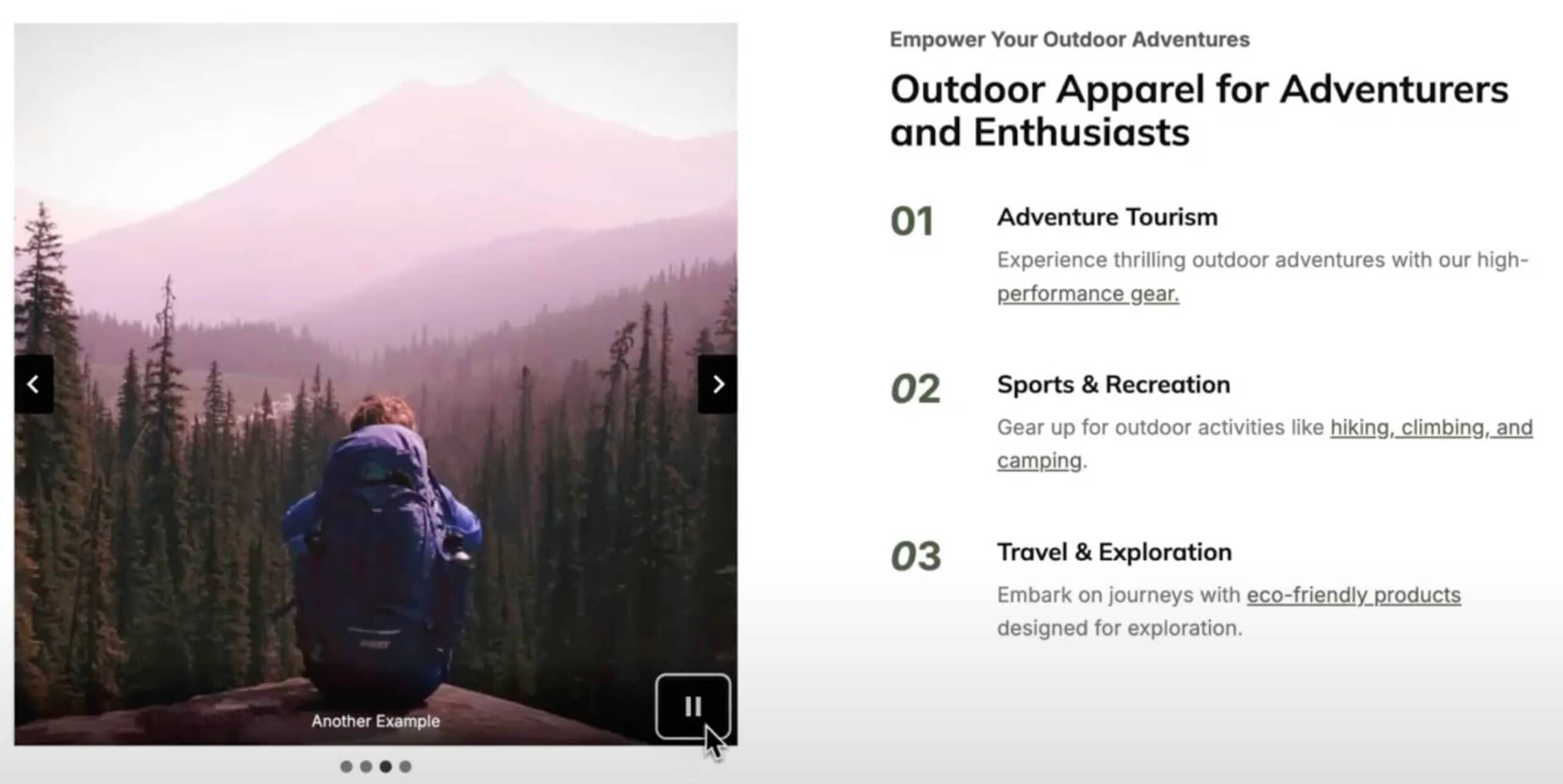 Pause on autoplay on sliders - Kadence Update